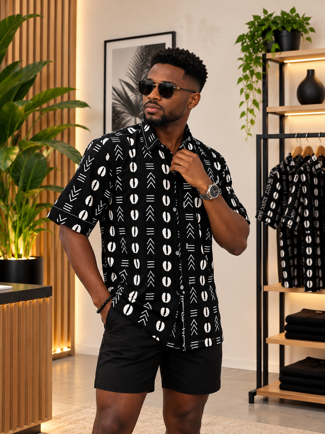 Chemise Bogolan homme