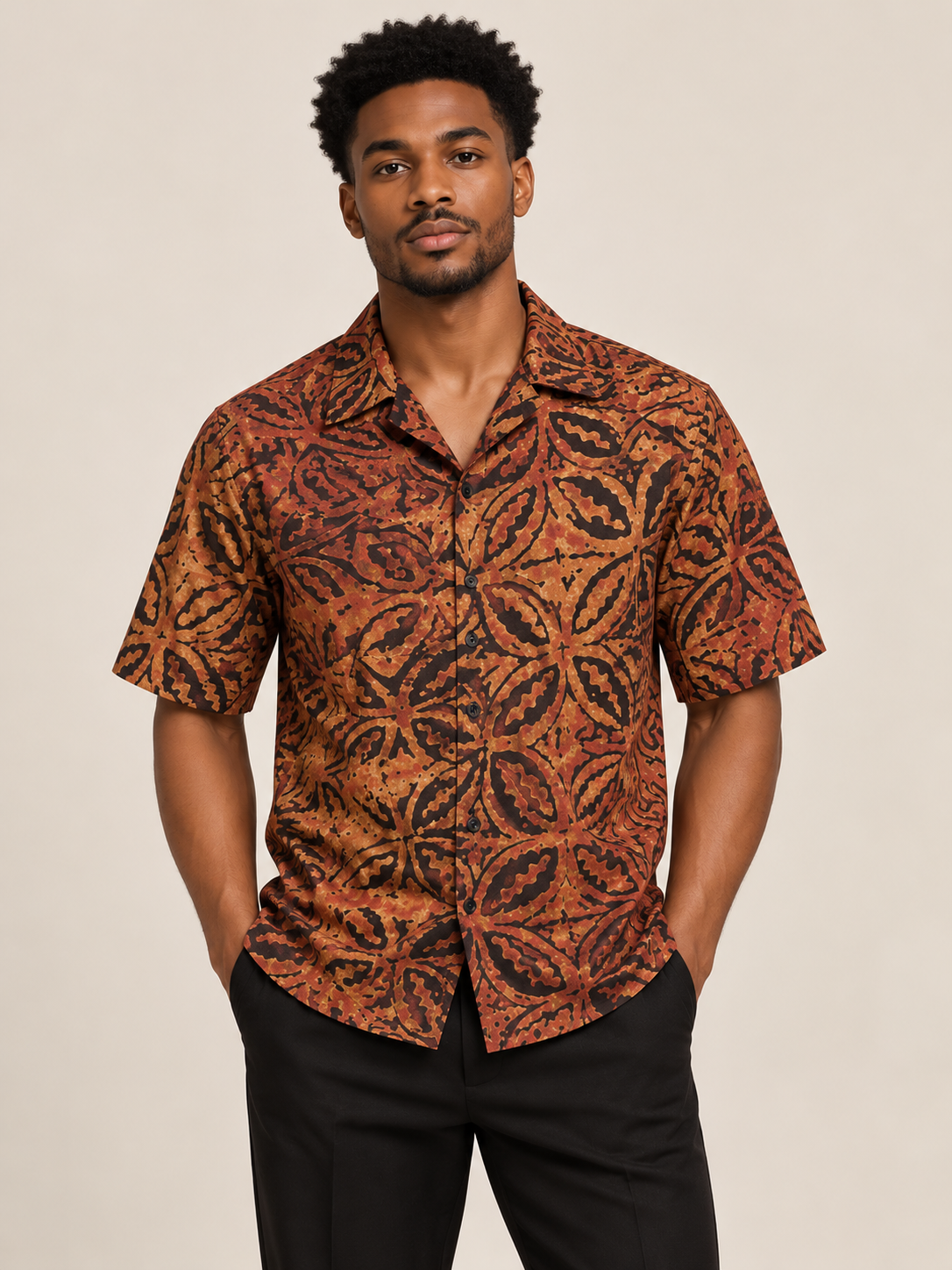 Chemise terracotta orange