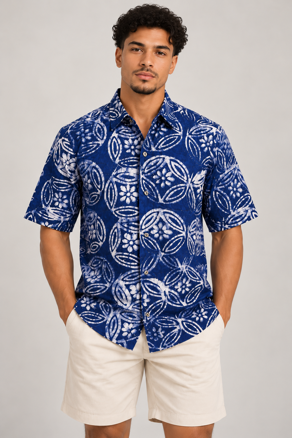 Chemise bleu roi