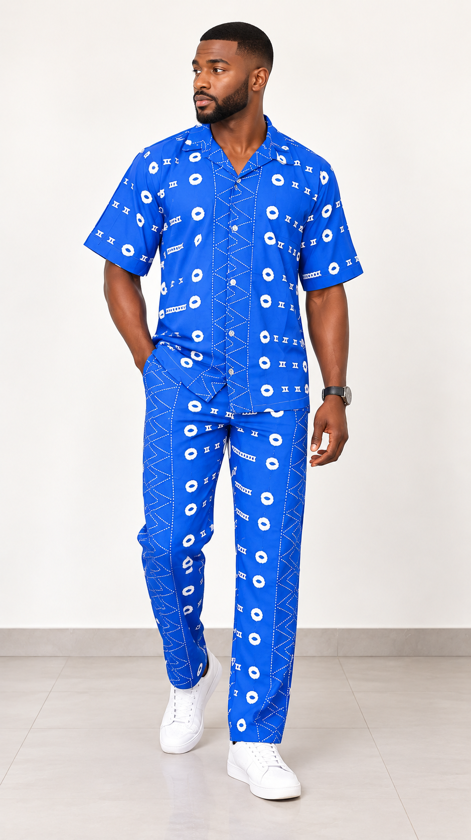 Ensemble chemise pantalon bogolan