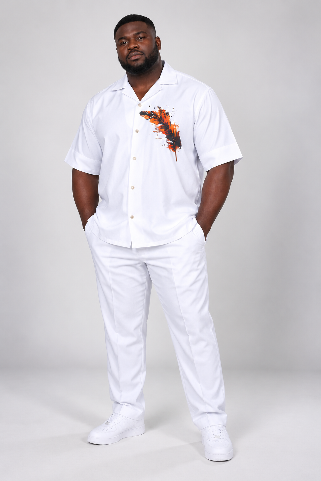 Ensemble chemise pantalon blanc