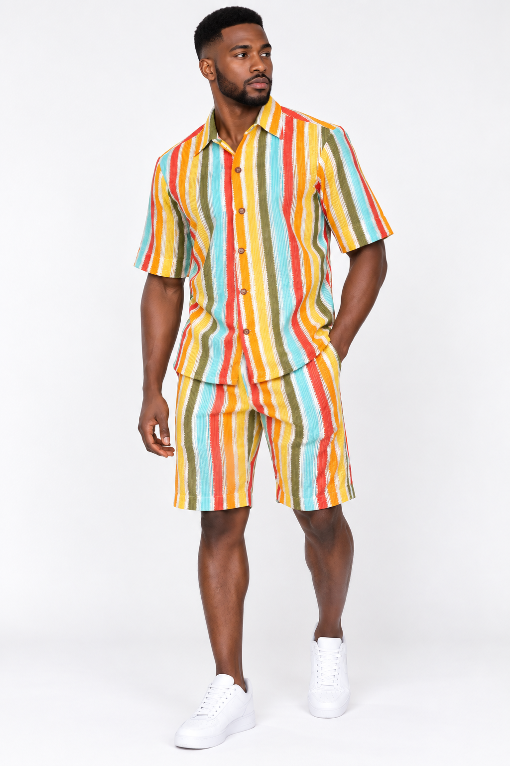 Ensemble chemise short coton