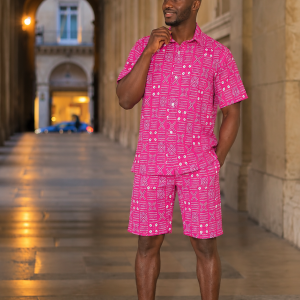 Ensemble chemise short bogolan