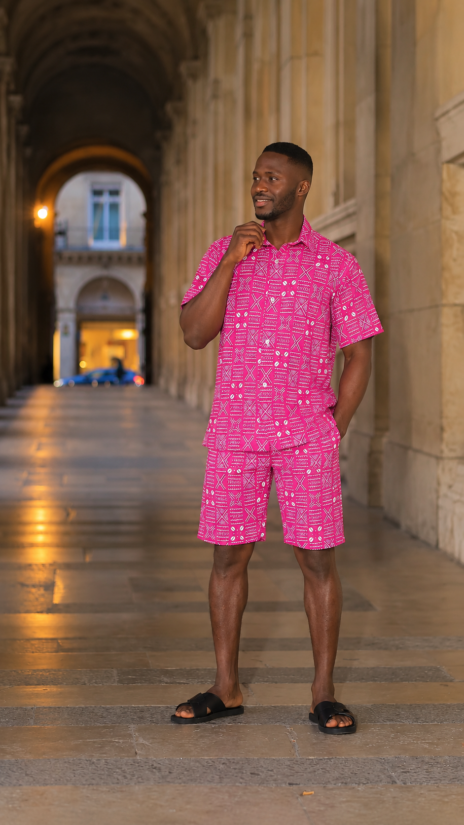 Ensemble chemise short bogolan