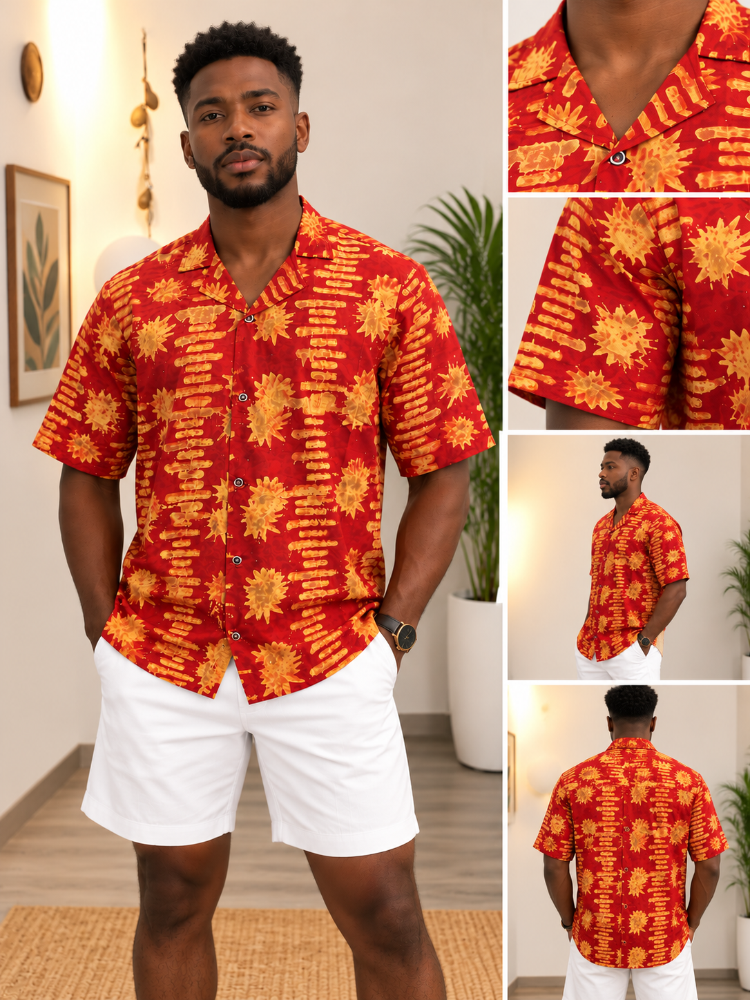 Chemise jaune orange