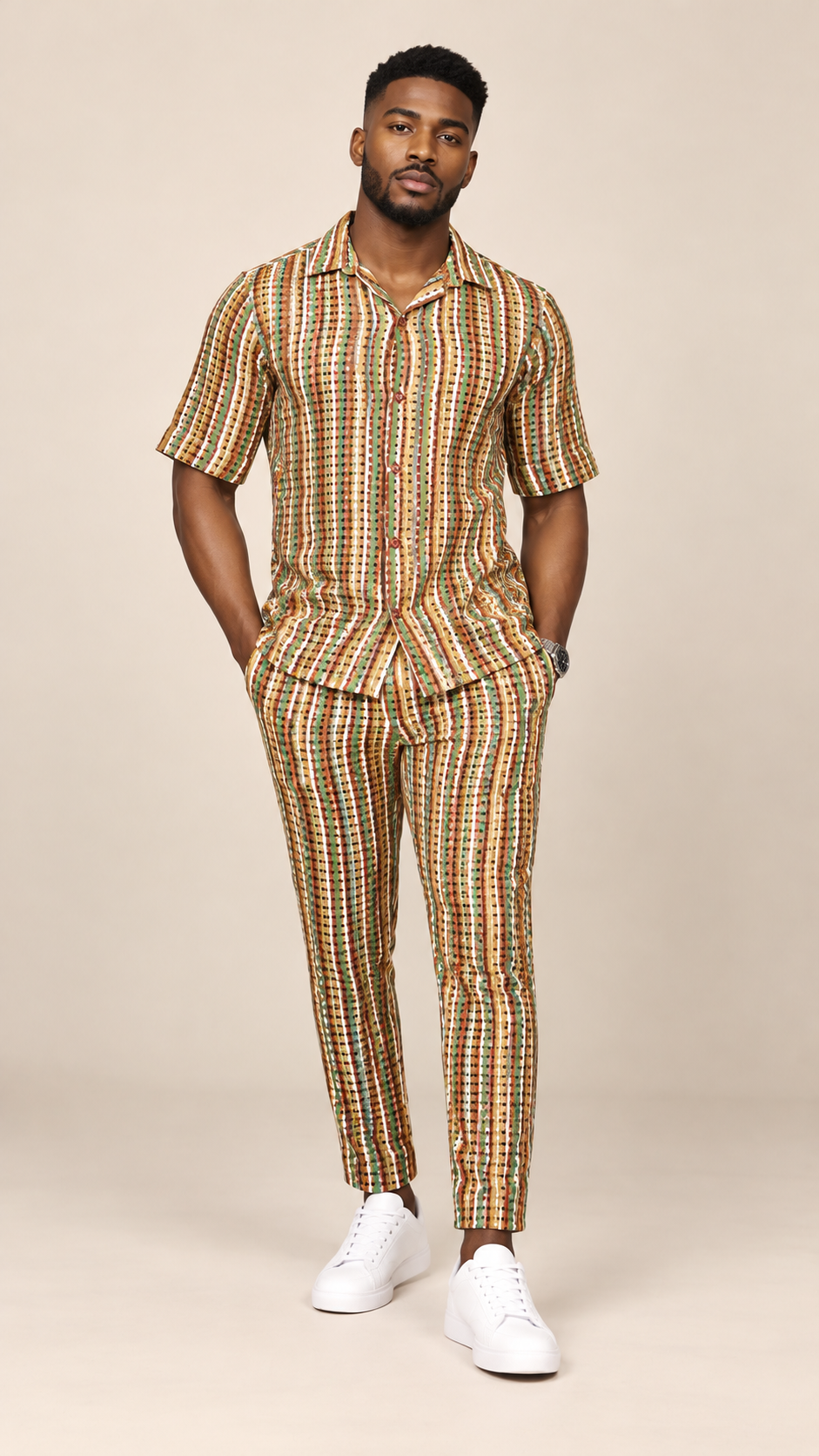 Ensemble chemise pantalon coton