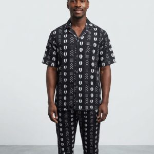 Chemise pantalon bogolan crêpé